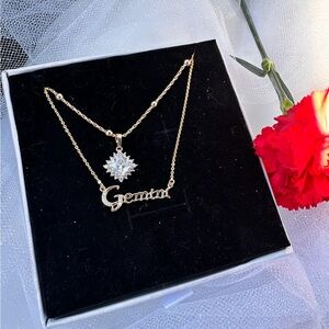 Gemini Zodiac Necklace set